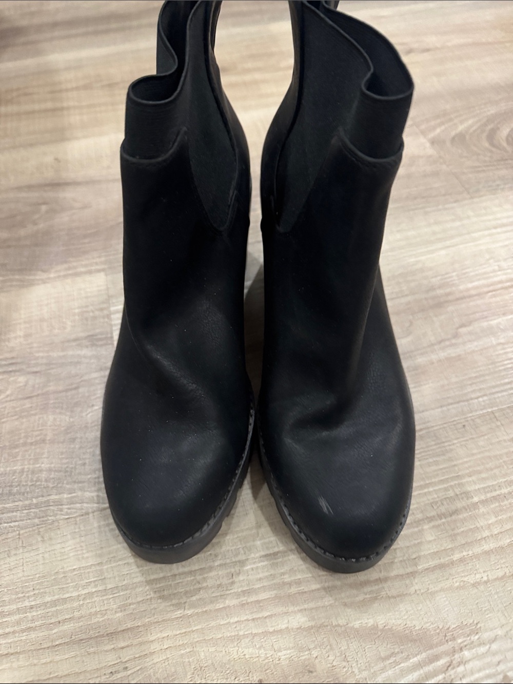 Crown vintage black wedge boot